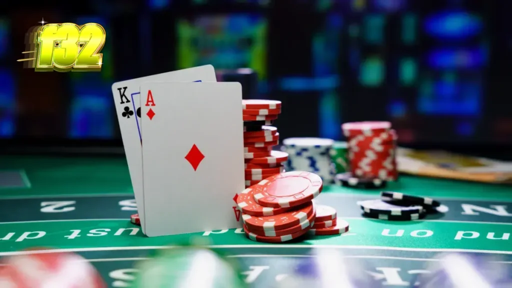 Tampilan meja permainan Blackjack Live dari Amusnet di dalam studio modern